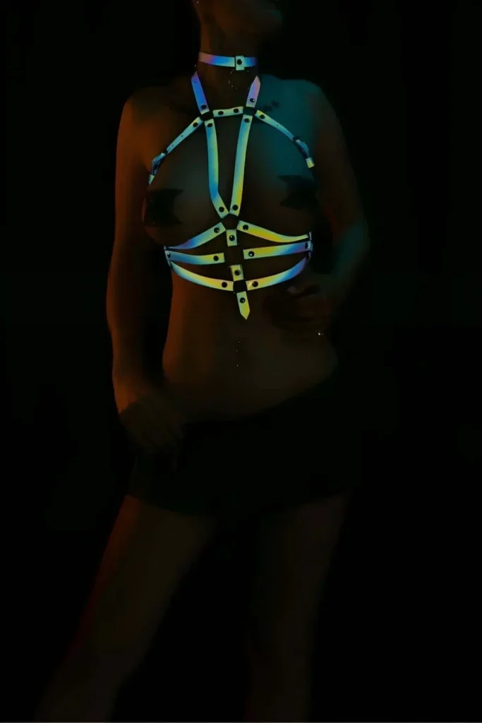 03:47 NEON ACCESSORY 03 — BLUE VIOLET BODY HARNESS